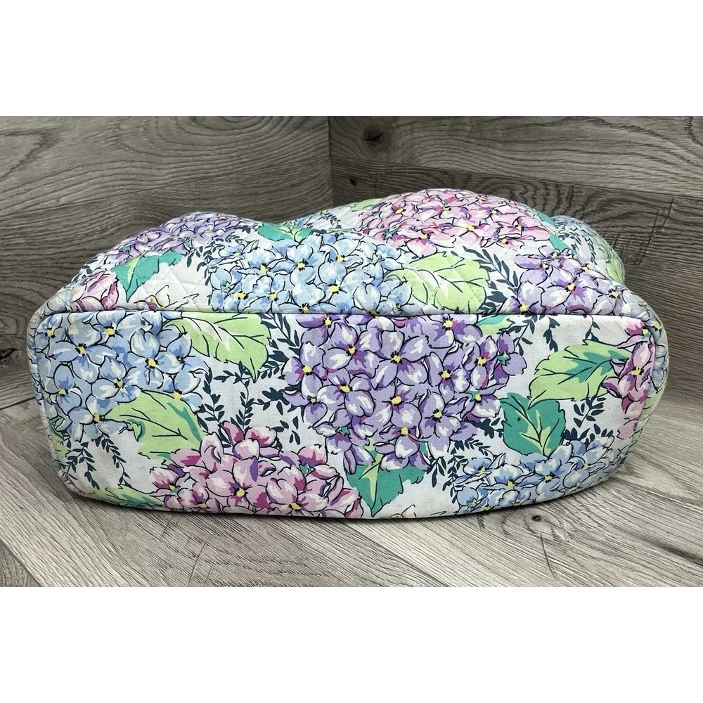 White Floral Diaper Bag / Shoulder Bag By Vera Bradley